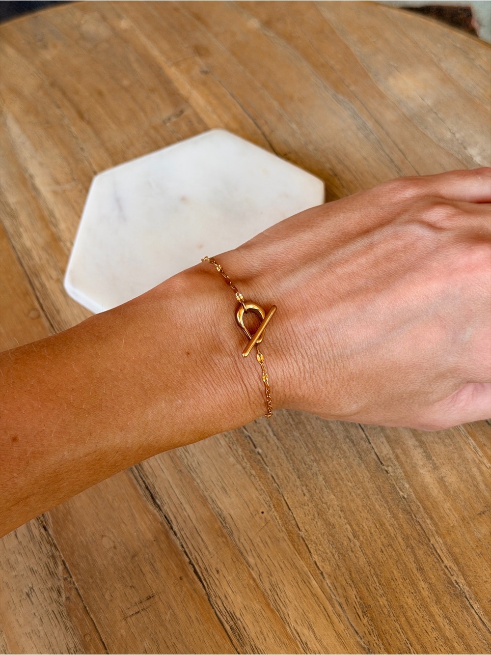 Gold Carabiner Bracelet